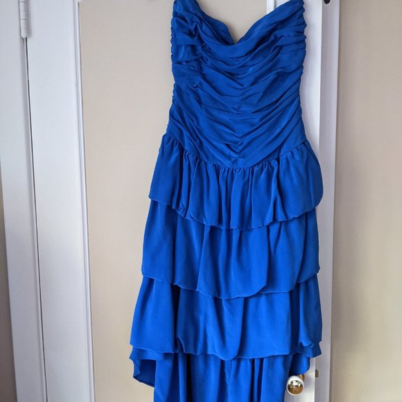 Beautiful royal blue strapless dress - Picture 2 of 4
